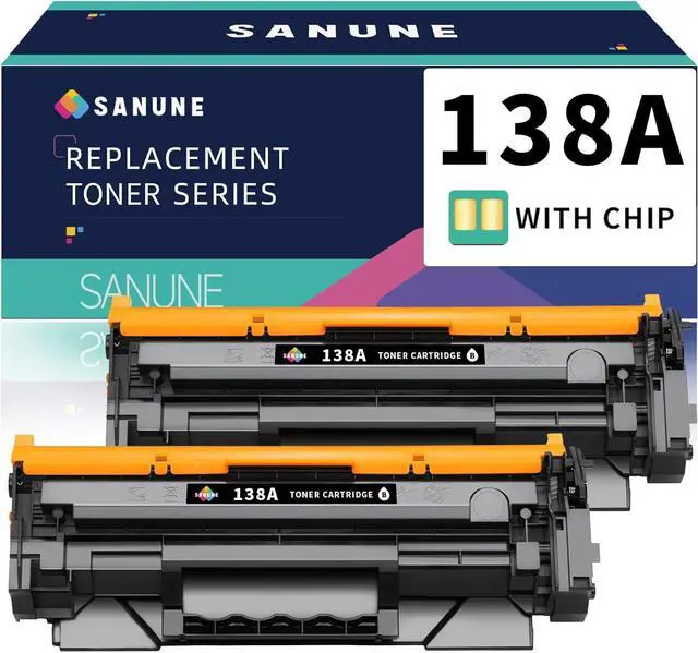 Main image of Ennovor 138A Black Toner Cartridge (with Chip) Replacement for HP 138 A W1380A 138X W1380X Ink Cartridges for HP Laser Jet Pro 3001dw 3001dn 3101fdw 3101fdn 3101sdw Printer Ink (2 Pack)