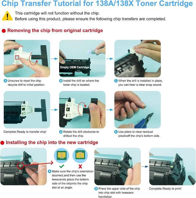 Alt view image 5 of 7 - Ennovor 138A Black Laserjet Toner Cartridge 2-Pack Compatible Replacement for HP 138A Black Laserjet Toner Cartridge W1380A 138X W1380X for HP Pro 3001dw 3001fdw MFP 3101fdw Printer Ink