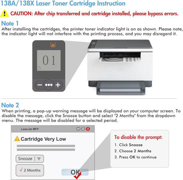 Alt view image 6 of 7 - Ennovor 138A Black Laserjet Toner Cartridge 2-Pack Compatible Replacement for HP 138A Black Laserjet Toner Cartridge W1380A 138X W1380X for HP Pro 3001dw 3001fdw MFP 3101fdw Printer Ink