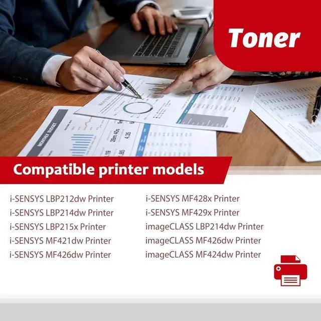 Alt view image 2 of 6 - 052 Toner Cartridge High-Yield 1 Black 052 052H Toner Compatible Replacement for Canon i-SENSYS LBP212dw LBP214dw LBP215x MF421dw MF426dw MF428x imageCLASS LBP214dw MF426dw MF424dw Printer
