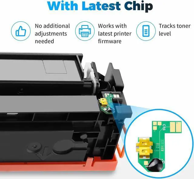 Alt view image 4 of 6 - Ennovor 206X 206A W2110X Black Toner Cartridge (with Chip) Compatible Replacement for HP 206X 206A W2110X W2110A Compatible with HP MFP M283fdw M283cdw M283 M282nw M255 M255dw M255nw Printer (2 Pack)