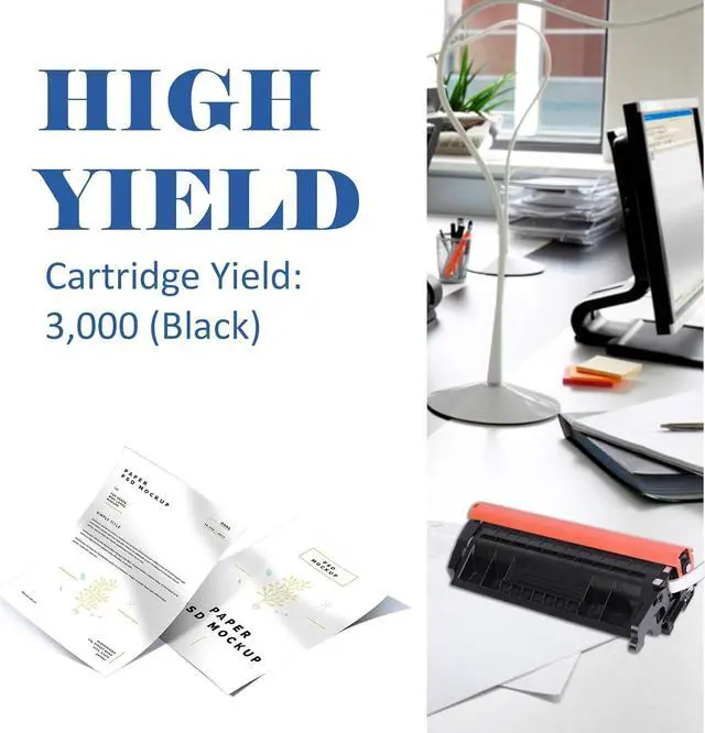 Alt view image 3 of 7 - CF258A 58A Toner Cartridge Black Compatible Replacement for HP 58A CF258A M404n 58X CF258X for HP Laserjet Pro MFP M428fdw M428fdn M428dw Pro M404n M404dn M404dw M404 Printer Ink with Chip 4 Pack
