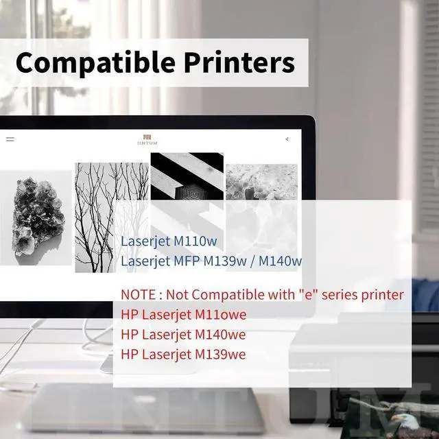 Alt view image 2 of 6 - Ennovor JINTUM 141X Compatible Toner Cartridge Replacement for HP 141X Black Toner Cartridge for HP W1410X Works with HP M110w, MFP M140w, MFP M139w Printers (2-Pack, with Chip)