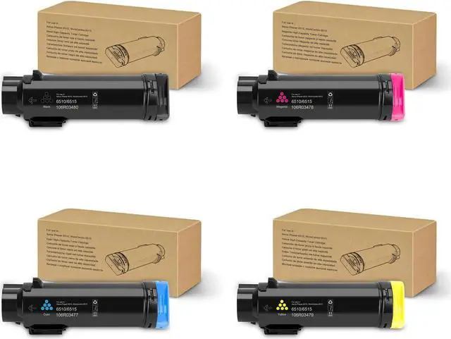Main image of Remanufactured 6510 6515 Toner Cartridge Replacement for Xerox Phaser 6510, WorkCentre 6515 Printer(1BK/1C/1M/1Y,106R03480 106R03477 106R03478 106R03479)