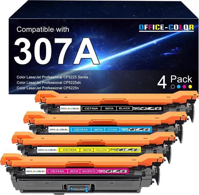 Main image of Ennovor 307A Toner Cartridge 4 Pack Replacement for HP 307A Works with HP Color Professional CP5225 CP5225n CP5225dn Printer Toner (Black Cyan Magenta Yellow)