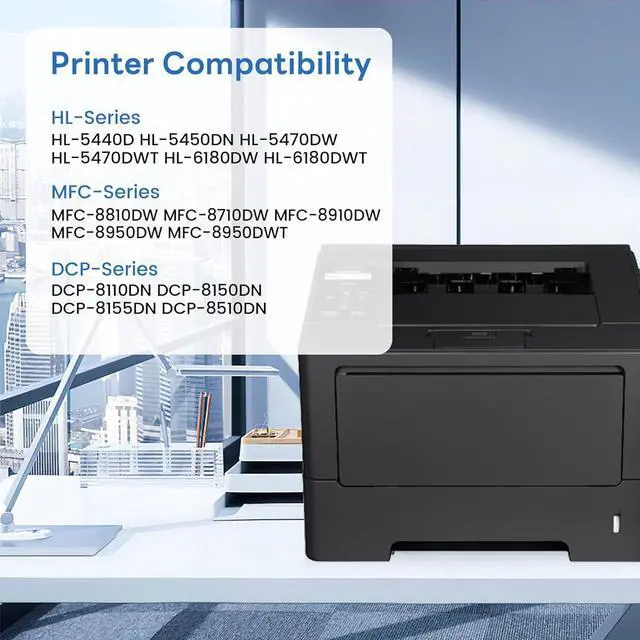 Alt view image 2 of 6 - Ennovor TN750 TN-750 TN-720 TN720 Compatible High-Yield Black Toner Cartridge Replacement for Brother TN-750 TN750 TN-720 MFC-8810DW MFC-8710DW MFC-8950DW (2 Pack)