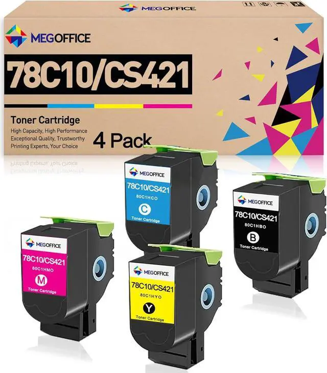 Main image of Ennovor Compatible Toner Cartridge for Lexmark 78C10K0 78C10C0 78C10M0 78C10Y0 78C10 for CS421 CS421dn CS521dn CS622 CS622de CX421 CX522 CX522ade CX622 CX622ade CX625 CX625ade Printer (4-Pack)