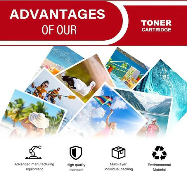 Alt view image 5 of 6 - High-Yield 055 Toner Cartridges 4-Pack(BK/C/M/Y) Compatible MF743cdw Toner Replacement for Canon 055 Toner Cartridge Set for Color imageCLASS MF741Cdw MF743Cdw MF745Cdw MF746Cdw LBP664Cdw Printer