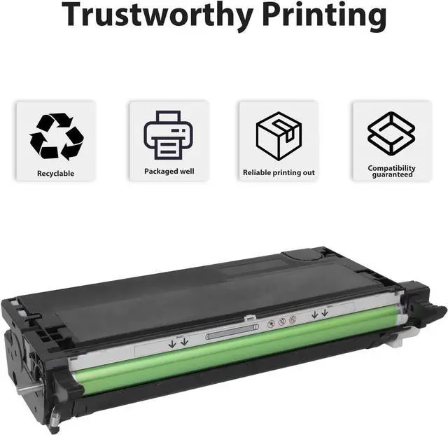 Alt view image 4 of 6 - 3130 HIgh Yield Toner Cartridge 4-Pack Replacement for Dell 330-1198 330-1199 330-1200 330-1204 Toner Cartridge for 3130 3130CN 3130CND Printer (4 Pack, Black/Cyan/Magenta/Yellow)