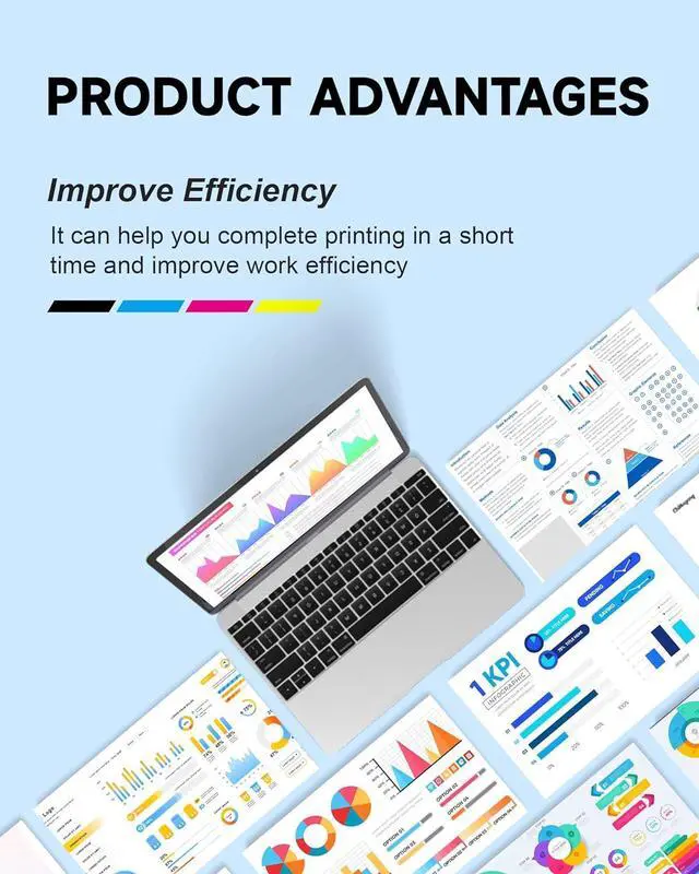 Alt view image 6 of 7 - 218X Toner Cartridges 4-Pack High Yield W2180X Replacement for HP 218X 218A Toner Works with Color Laserj Pro 3201dw MFP 3301fdw 3301sdw 3301cdw Printer