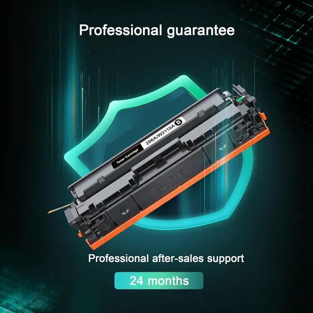 Alt view image 6 of 7 - 206A Toner Cartridges 4 Pack Compatible for HP 206A 206X Toner Cartridges Set Work with HP Color Laserjet Pro M283fdw M255dw M283cdw M282nw M283c M255d Printer W2110A W2111A W2112A W2113A (with CHIP)