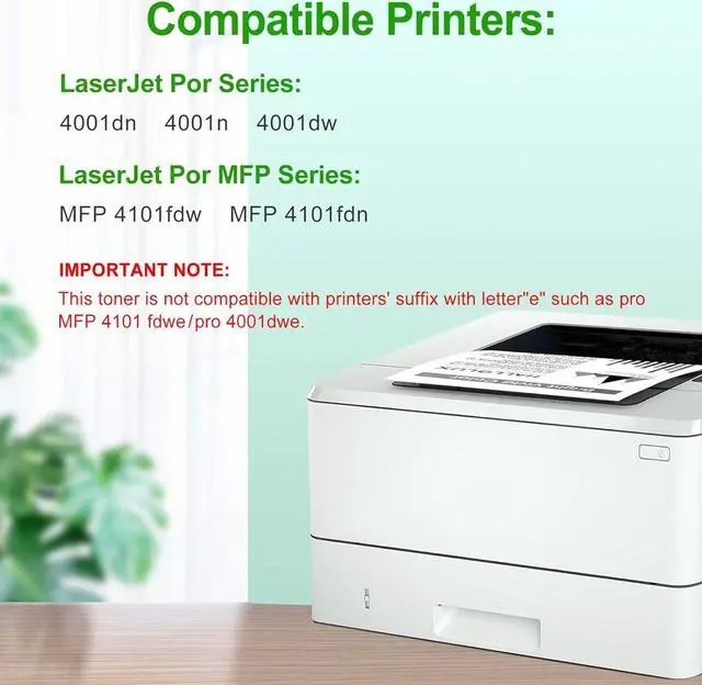 Alt view image 2 of 6 - Ennovor 148A W1480A Black Toner Cartridge with New Chip Replacement for HP Laserjet Pro 4001dn 4001dw 4001n MEP 4101dw 4101fdn Printers W1480A 1 Pack