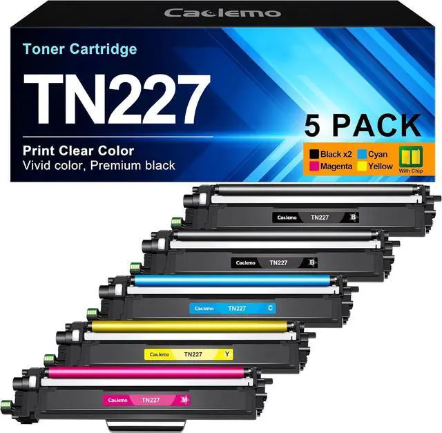 Main image of Ennovor TN227 TN223 TN-227BK/C/M/Y High Yield Compatible Toner Cartridge Replacement for Brother TN227 TN223 TN 227 Compatible with MFC-L3770CDW MFC-L3750CDW MFC-L3710CDW HL-L3270CDW Printer, 5 Pack