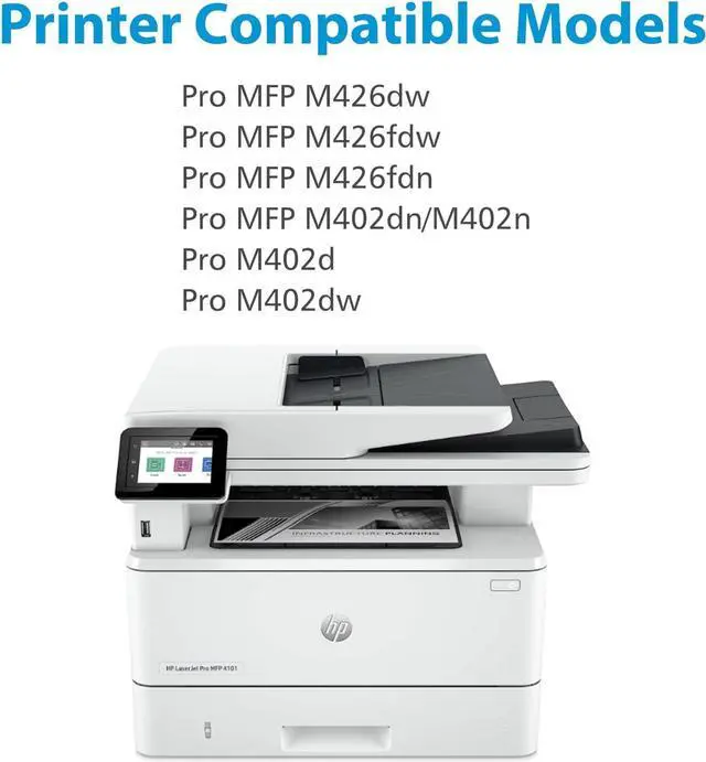 Alt view image 2 of 5 - CF226A 26A Toner Cartridge Compatible Replacement for 26X CF226X Work with Pro M402dw M402n M402dn M402d Pro MFP M426dw M426fdw M426fdn M402 M426 Series Printer (2-Pack, Black)