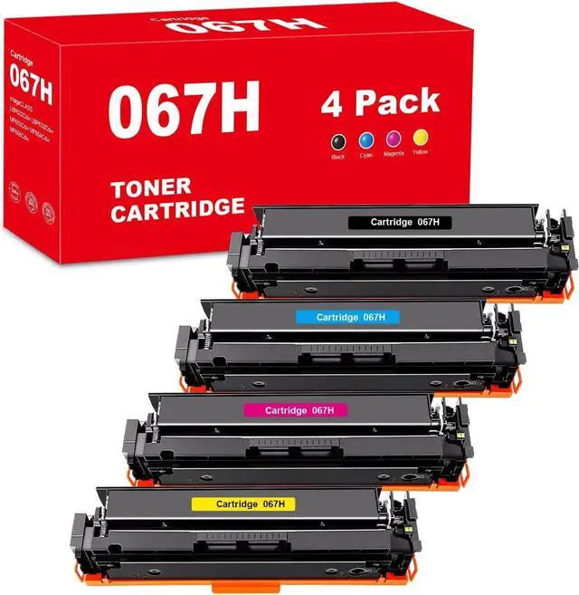 Compatible Toner Cartridge 067 For Canon Printers - High Yield, 4-Color Set, 3-Year Warranty