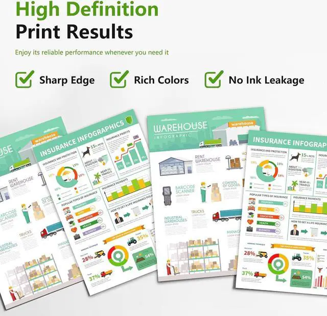 Alt view image 4 of 6 - Ennovor 74XL 75XL Ink Cartridges Combo Pack Replacement for HP 74 75 Ink Cartridges for ODeskJet D4260 Photosmart C4280 C4300 C4400 C4500 OfficeJet J5788 J6480 Printer (2-Pack, 1Black/1Tri-Color)