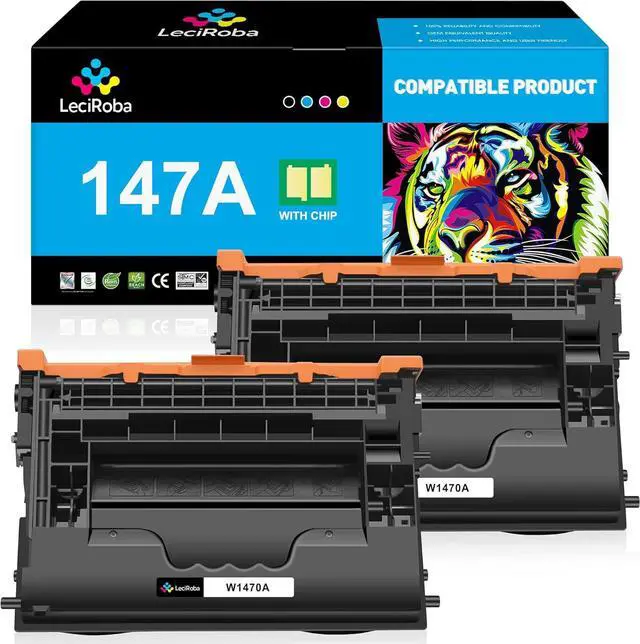 Main image of LeciRoba 10500-Pages 147A Black Toner Cartridge Replacement for HP 147A W1470A for HP Enterprise M610 M610n M611dn M611 M611x M612 M612dn M612x MFP M634 M634h M635 M635fht M635h M636 M636fh, 2-Pack