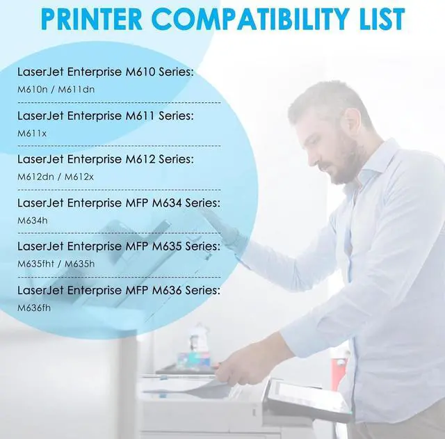 Alt view image 2 of 7 - LeciRoba 10500-Pages 147A Black Toner Cartridge Replacement for HP 147A W1470A for HP Enterprise M610 M610n M611dn M611 M611x M612 M612dn M612x MFP M634 M634h M635 M635fht M635h M636 M636fh, 2-Pack