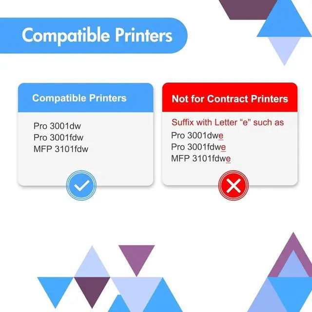 Alt view image 2 of 6 - 138X Black Laserjet Toner Cartridge High Yield (with Chip) W1380X Compatible Replacement for HP 138X 138A W1380X W1380A Toner for HP Laserjet Pro 3001dw 3001fdw MFP 3101fdw Series Printer Ink (2-Pack)
