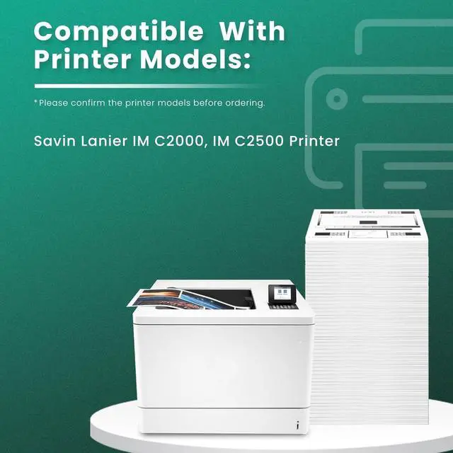 Alt view image 2 of 7 - GREENBOX IM C2500 C2000 Compatible Toner Cartridge Replacement for Ricoh IM C2500H 842307 842310 842309 842308 Compatible for Lanier Savin IM C2500 C2000 Printer (1BK/C/Y/M)