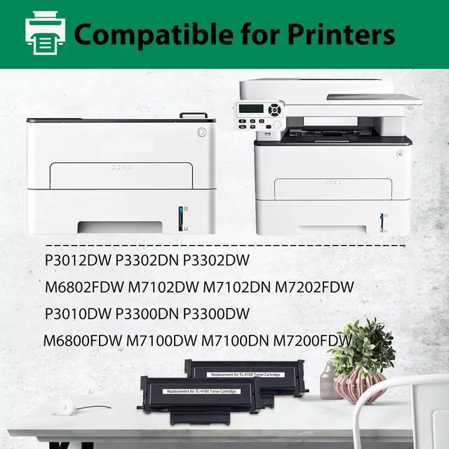 Alt view image 2 of 7 - Ennovor TL-410X Toner Cartridge for Pantum TL-410X TL-410 for M7102DW M6802FDW P3300DW P3012DW M7100DW P3302DW P3302DN M6800FDW (6000 Pages, 2Pack)