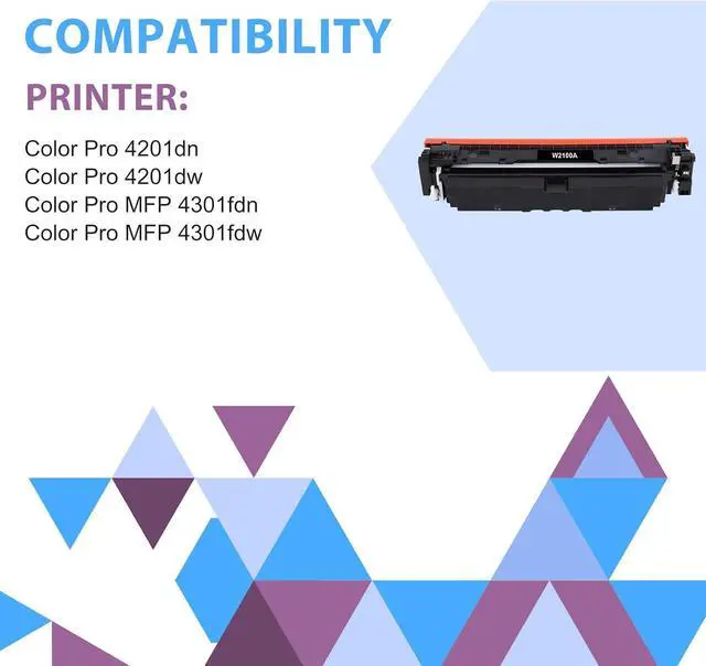 Alt view image 2 of 7 - 210A Black Toner Cartridges 2-Pack: 210X Compatible Replacement for HP 210A Toner Cartridges Work for HP Color MFP 4301fdw 4301fdn Pro 4201dw 4201dn Series Printer 210 W2100A W2100X High Yield Ink