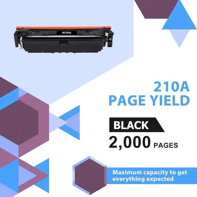 Alt view image 4 of 7 - 210A Black Toner Cartridges 2-Pack: 210X Compatible Replacement for HP 210A Toner Cartridges Work for HP Color MFP 4301fdw 4301fdn Pro 4201dw 4201dn Series Printer 210 W2100A W2100X High Yield Ink