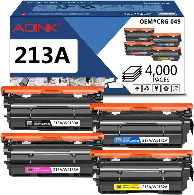 Main image of 213A Toner Cartridge Replacement for HP 213A W2130A W2131A W2132A W2133A Work for HP Color Enterprise 5700 5800 6700 6701 6800 6801 Printer (4-PackBCMY)