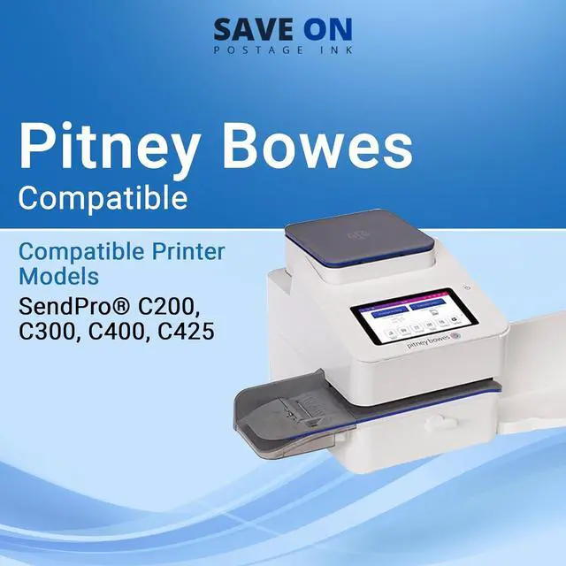 Alt view image 2 of 7 - Save On Postage Ink (2 Pack SL-798-0 Compatible Pitney Bowes Ink Cartridge, Fluorescent Red Printer Ink Cartridge for SendPro+, SendPro C Series C200/300/400 Postage Meters - Replacement Printer Ink