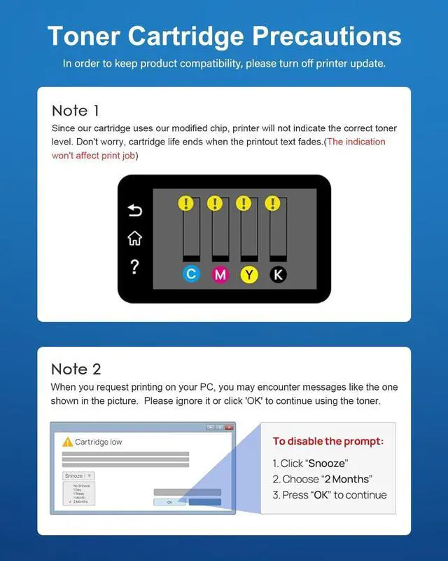 Alt view image 4 of 6 - Ennovor 202A Toner Cartridge Replacement for HP 202A 202X for Color Pro MFP M281fdw M281cdw M281fdn M254dw M254 M281 High Yield Printer Ink (BCMY, 4-Pack)