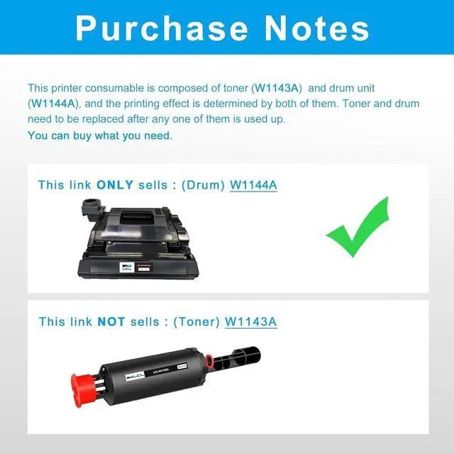 Alt view image 3 of 7 - Ennovor LCL Remanufactured Drum Unit Replacement for HP 144A W1144A Drum for Neverstop Laser MFP 1201n 1202nw 1202w Neverstop Laser 1001nw Printer (1-Pack Black)