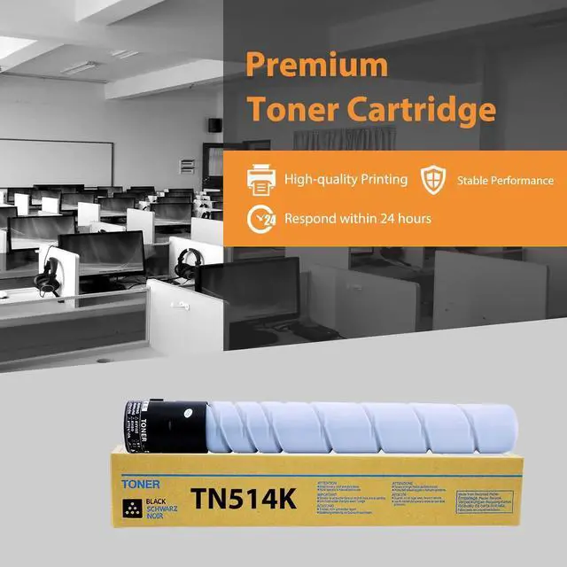 Alt view image 6 of 6 - Ennovor Compatible TN514 TN514K TN-514 TN324 TN326 TN512 TN513 TN515 TN516 A9E8130 Toner Cartridge Compatible for Konica Minolta Bizhub C458 C558 C658 (28,000 Pages, Black, 2 Pack )