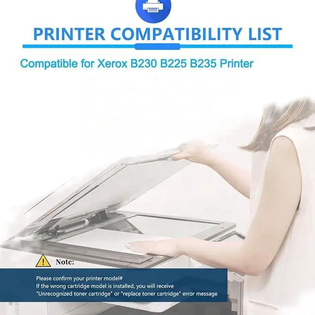 Alt view image 4 of 7 - B230 B225 B235 Standard Capacity Black Toner Cartridges Replacement for 006R04399 Toner Cartridge for Xerox B230 B225 B235 Printer, 1,500 Page-Yield,Black-Without chip