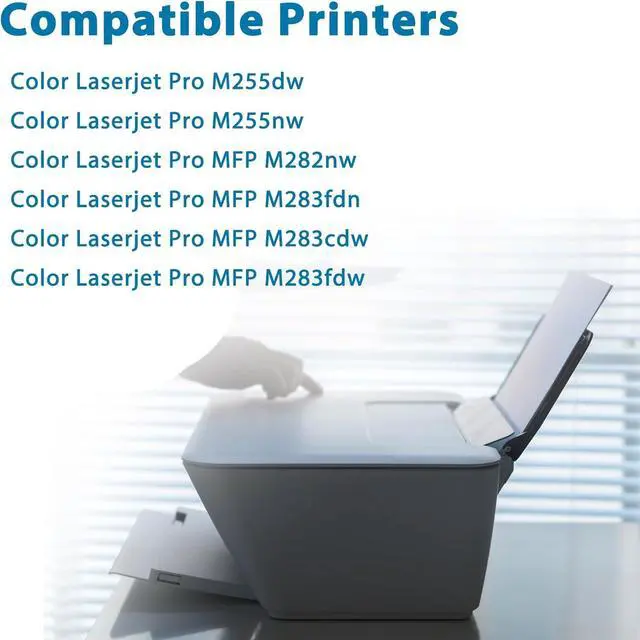 Alt view image 2 of 7 - 206X Black Toner Cartridges (with Chip) Compatible Replacement for HP 206X 206A Black Tonerfor HP Color Laserjet Pro MFP M283fdw M283cdw M283fdn M255dw M255nw Printer | W2110X Toner