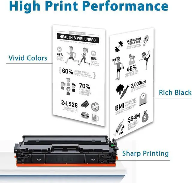 Alt view image 5 of 7 - 206X Black Toner Cartridges (with Chip) Compatible Replacement for HP 206X 206A Black Tonerfor HP Color Laserjet Pro MFP M283fdw M283cdw M283fdn M255dw M255nw Printer | W2110X Toner
