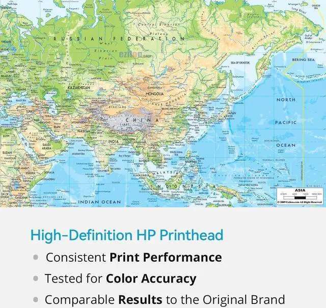 Alt view image 4 of 7 - 713 Printhead (3ED58A) Remanufactured 712 712B Print Head Kit Replacement for DesignJet T210 T230 T630 T650 T250 Studio Plotter Printers Printer Head,Black