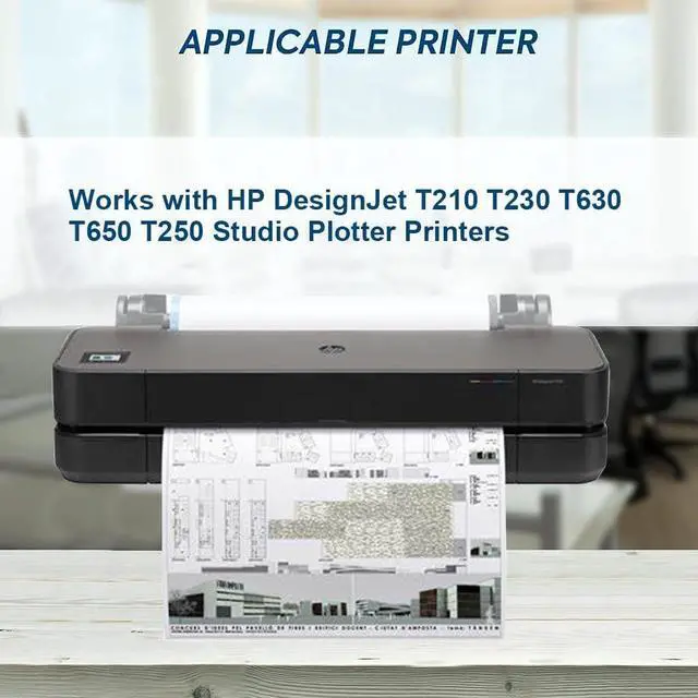 Alt view image 2 of 7 - 713 Printhead (3ED58A) Remanufactured 712 712B Print Head Kit Replacement for DesignJet T210 T230 T630 T650 T250 Studio Plotter Printers Printer Head,Black