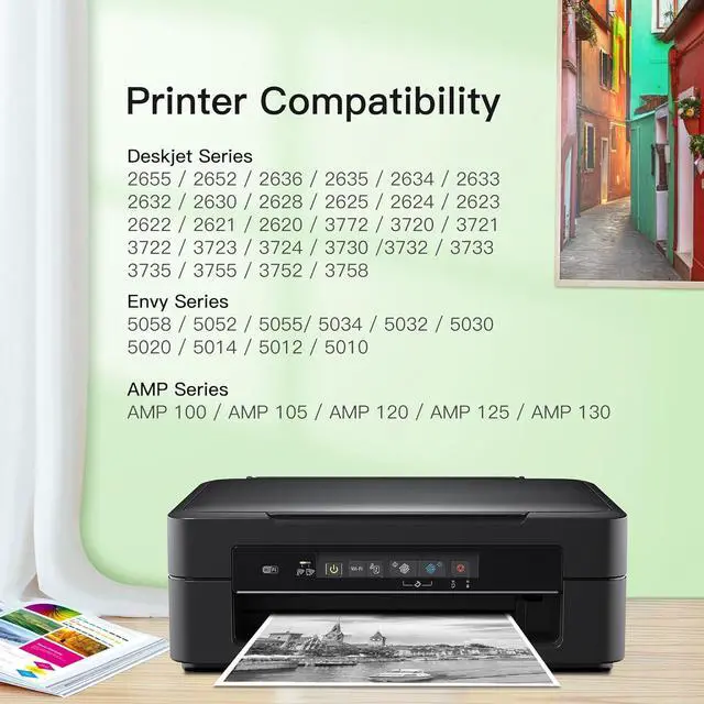 Alt view image 2 of 7 - 65XL Black Ink Cartridge High-Yield for HP 65 Black Ink Cartridge Replacement for HP Ink 65 Works with HP DeskJet 3755 3772 3722 3752 3700 2622 2652 2600 Envy 5055 5052 5014 5000 Printer | N9K04AN