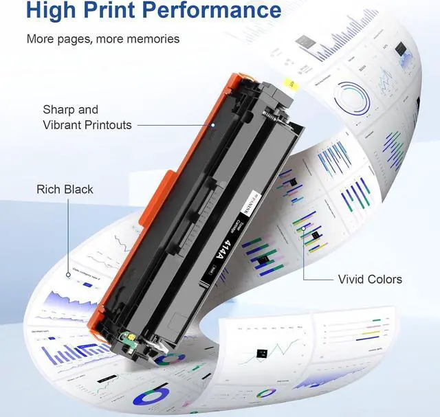 Alt view image 5 of 7 - Ennovor Compatible 414A Toner Cartridges 4 Pack (with Chip) Replacement for 414A 414X W2020A W2020X Work for HP Color Pro MFP M479fdw M479fdn M454dw M454dn M479 M454 Printer(4 Pack)