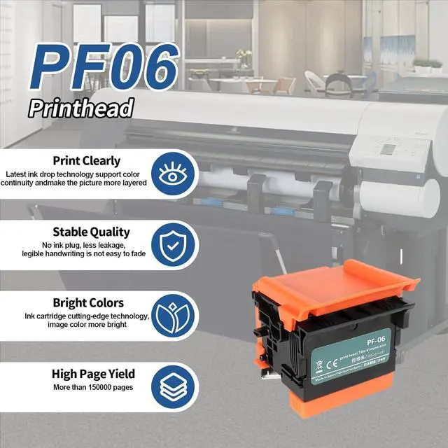 Alt view image 3 of 6 - Ennovor PF-06 Printhead Compatible with Canon Printer Ta-20, Ta-30,TA-5200/TA-5300/TM-200/TM-205/TM-300/TM-305/TM-5205/TM-5305/TX-2000/TX-3000/TX-4000/TX-5200, Canon PF-06 Print Head Replacement
