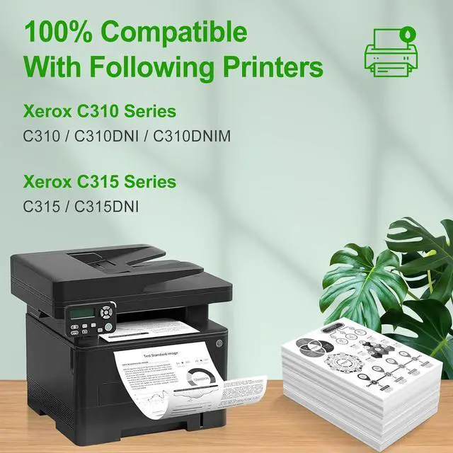 Alt view image 2 of 7 - Ennovor Remanufactured Toner Cartridge Replacement Compatible for Xerox C310 C310DNI C310DNIM C315 C315DNI Printer Ink(006R04356 006R04357 006R04358 006R04359-4Packs)