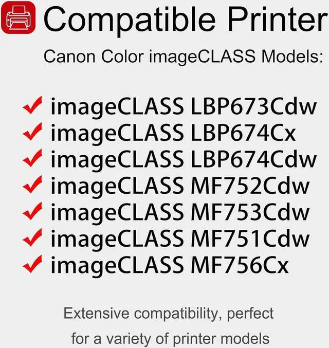 Alt view image 2 of 6 - Ennovor 1 Pack 069 5094C001 Black Toner Cartridge 069 5094C001 Compatible 5094C001 Replacement for Canon imageCLASS LBP673Cdw LBP674Cx LBP674Cdw MF752Cdw MF753Cdw MF751Cdw MF756Cx Printer
