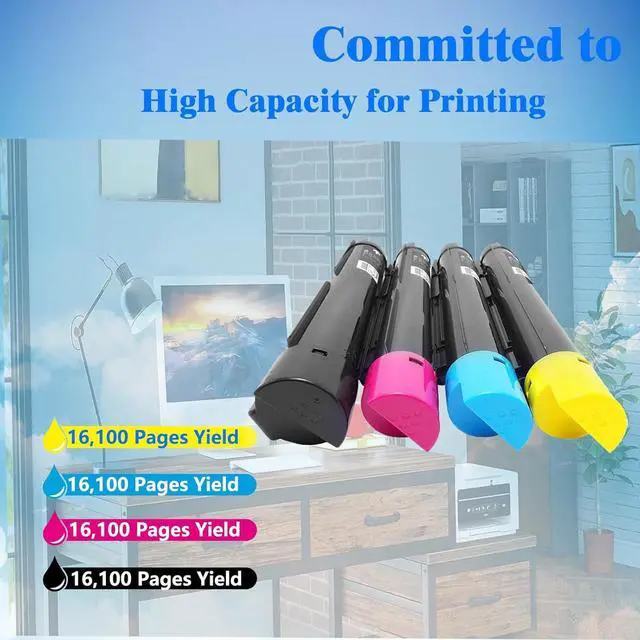 Alt view image 3 of 5 - Ennovor Compatible 106R03741 Black Toner Cartridge Replacement for Xerox C7020 C7025 C7030 Toner VersaLink C7020 C7025 C7030 Printers.