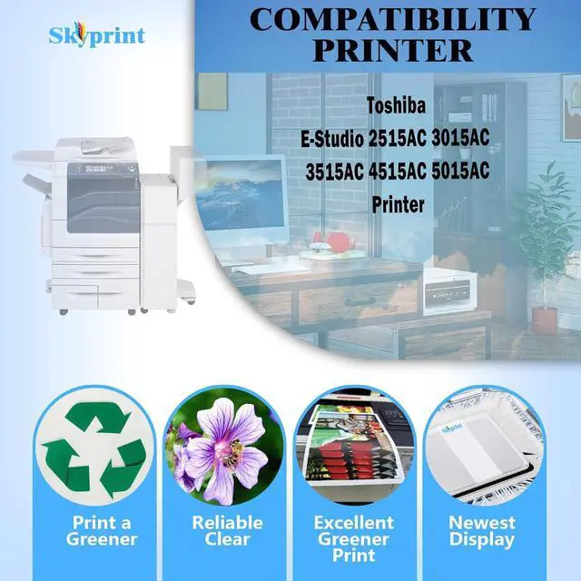 Alt view image 2 of 5 - Ennovor 4515AC T-FC415U Toner Cartridge Compatible with T0SHIBA T-FC415U-K T-FC415U-C T-FC415U-M T-FC415U-Y use for T0SHIBA E-Studio 2515AC 3015AC 3515AC 4515AC 5015AC Printer.