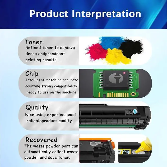 Alt view image 5 of 7 - Ennovor CS331 Toner Cartridges Compatible for Lexmark 20N10K0 20N10C0 20N10M0 20N10Y0 Toner for Lexmark CS331dw CX331 CX331adwe Printers(4Pack,1Black,1cyan,1Magenta,1Yellow)