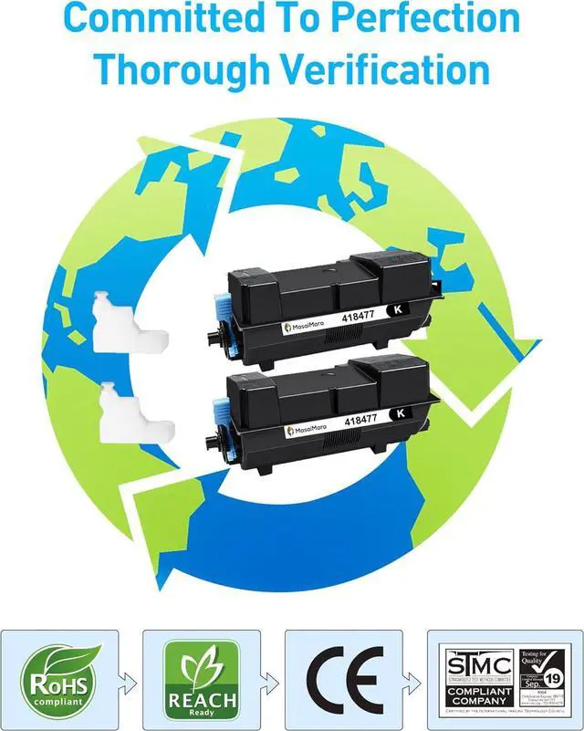 Alt view image 4 of 6 - Ennovor MasaiMara IM550 IM 550 418477 High Capacity Compatible Toner Cartridges Replacement for Ricoh IM 600SRF IM 600 IM 550F IM 550 P800 P801 IM600SRF IM600 IM550F IM550 Printer (Black, 2-Pack)