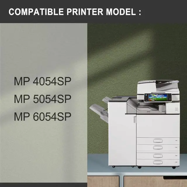 Alt view image 2 of 5 - Ennovor DRAWN 2 Pack Compatible MP 6054 841999 / 842126 Black Toner Cartridge Replacement for Ricoh MP 5054SP 6054SP 4054SP Printer Toner