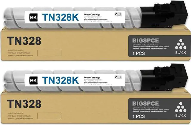 Main image of Ennovor TN-328 TN328 Black Toner Cartridge (2 Pack): TN328K AAV8130 Toner Replacement for Konica Minolta Bizhub C300i C360i C250i C7130i Printer