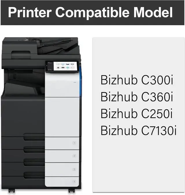 Alt view image 2 of 6 - Ennovor TN-328 TN328 Black Toner Cartridge (2 Pack): TN328K AAV8130 Toner Replacement for Konica Minolta Bizhub C300i C360i C250i C7130i Printer