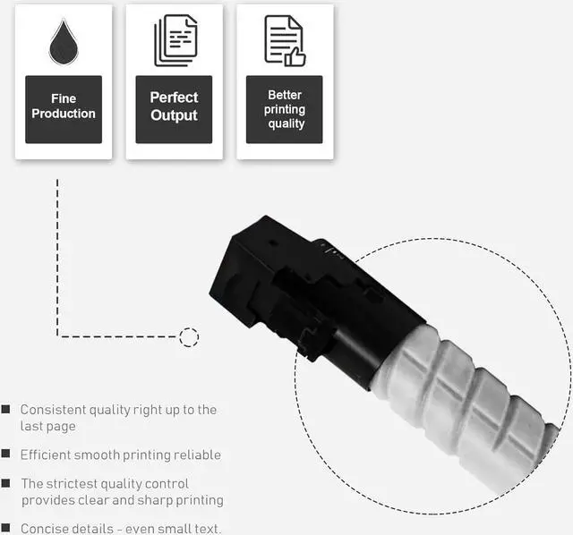 Alt view image 6 of 6 - Ennovor TN-328 TN328 Black Toner Cartridge (2 Pack): TN328K AAV8130 Toner Replacement for Konica Minolta Bizhub C300i C360i C250i C7130i Printer